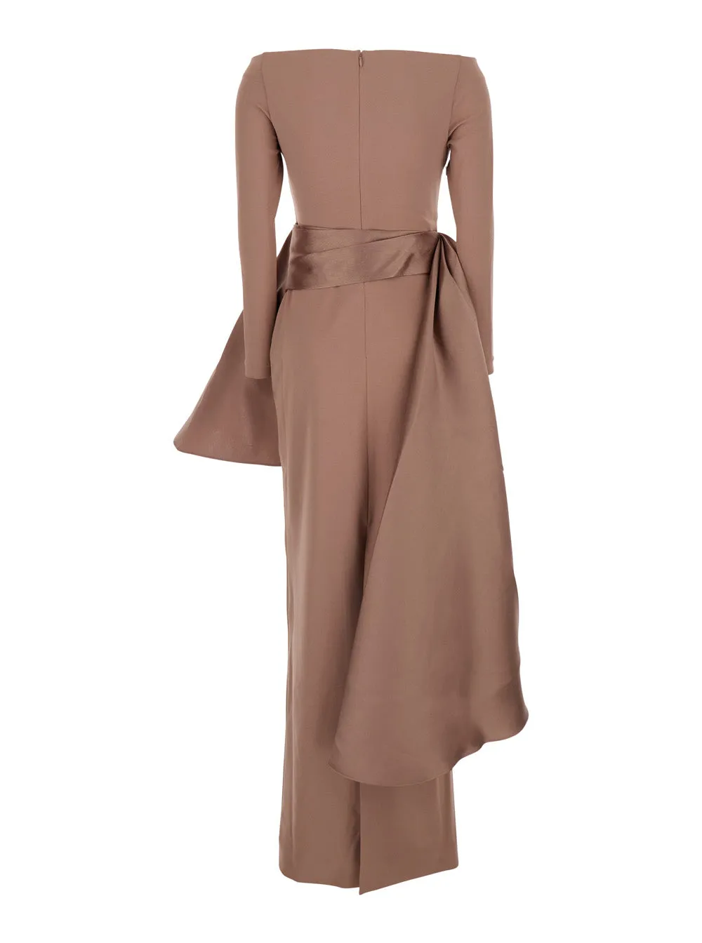 Brown Long Dress with Boat Neckline sold by Lord & Taylor product image thumbnail 2