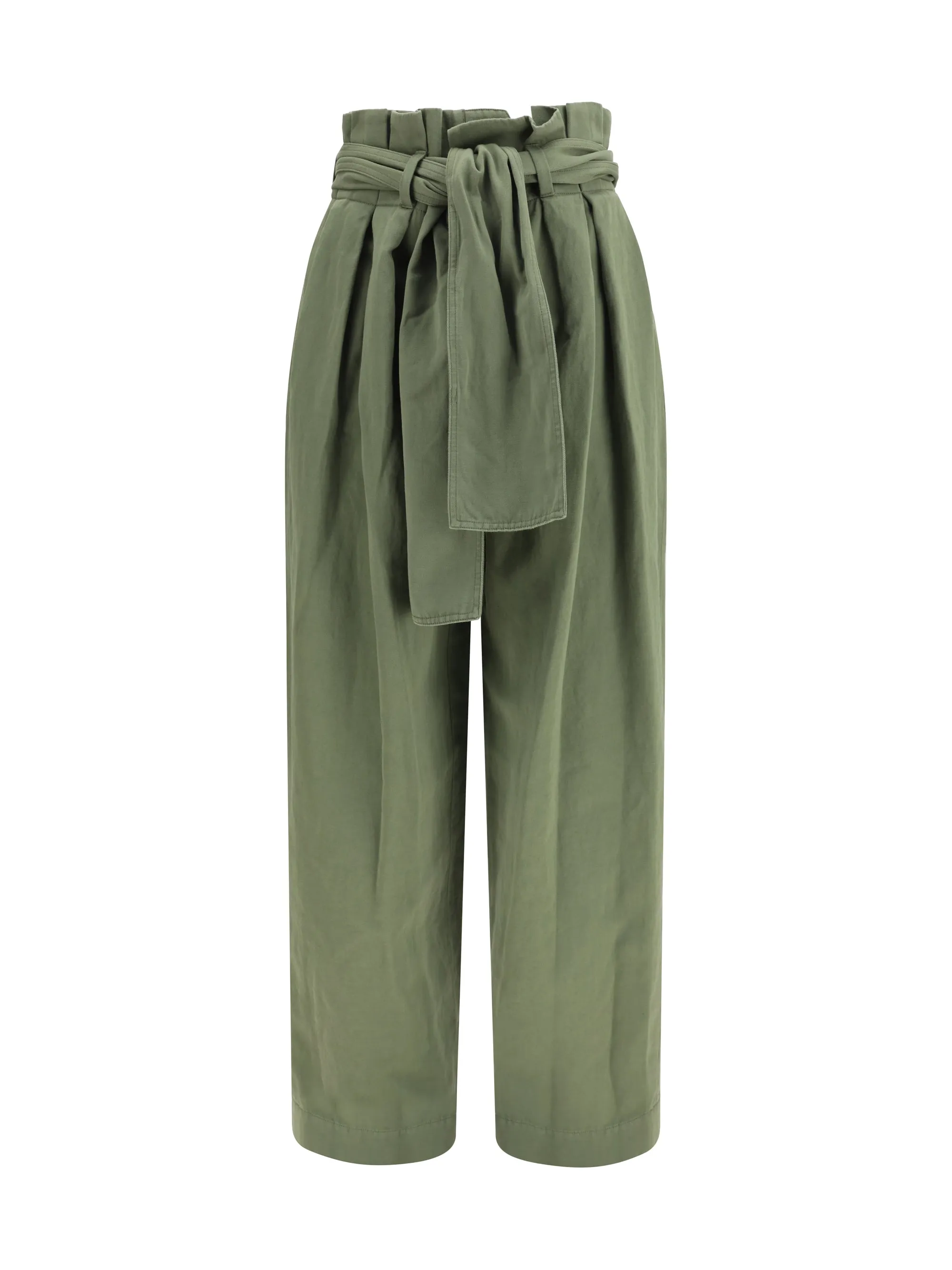 High-Waisted Serge Pants Green sold by Lord & Taylor