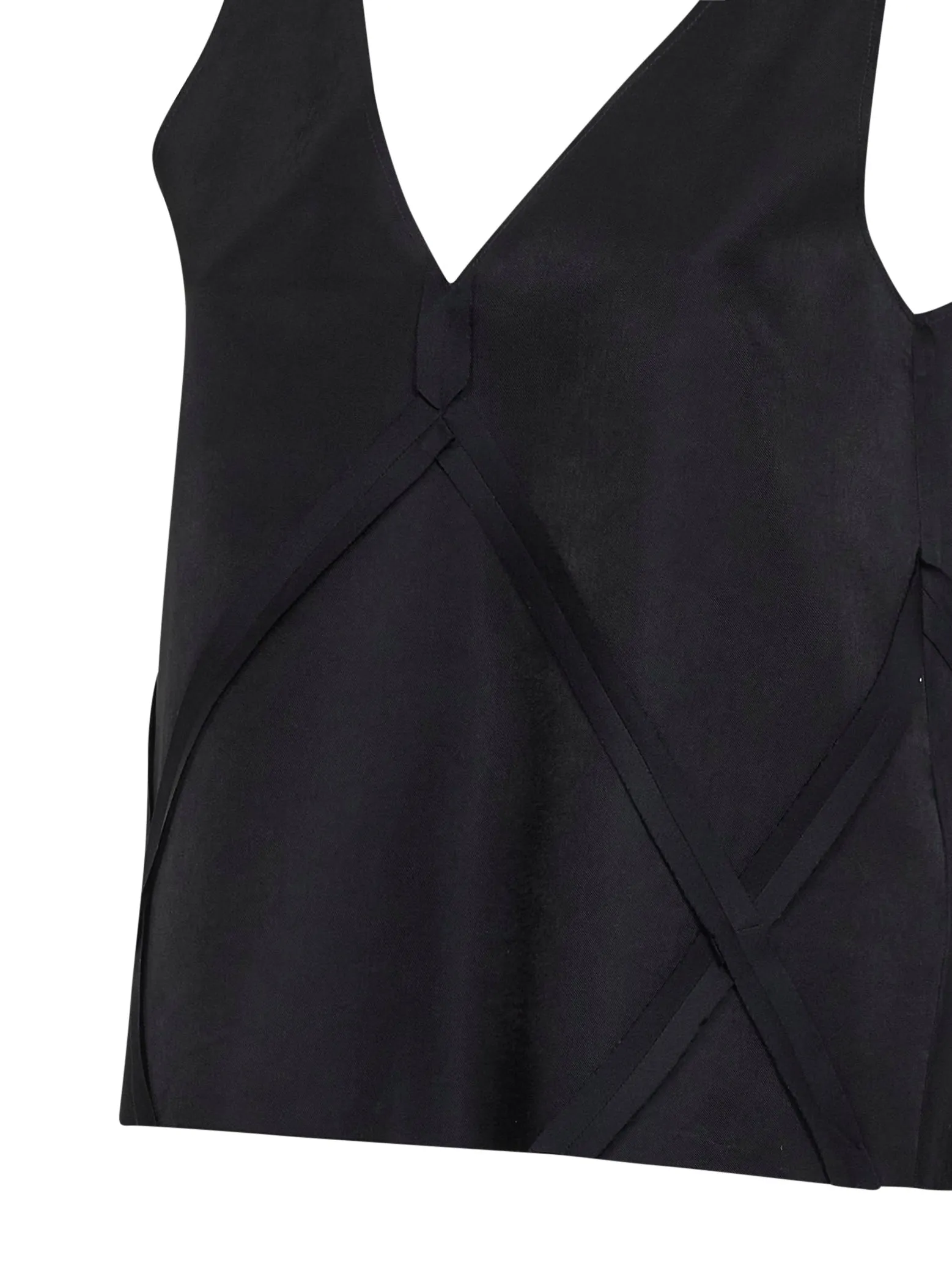 V-neck Tank Top Black Cotton sold by Lord & Taylor product image thumbnail 3