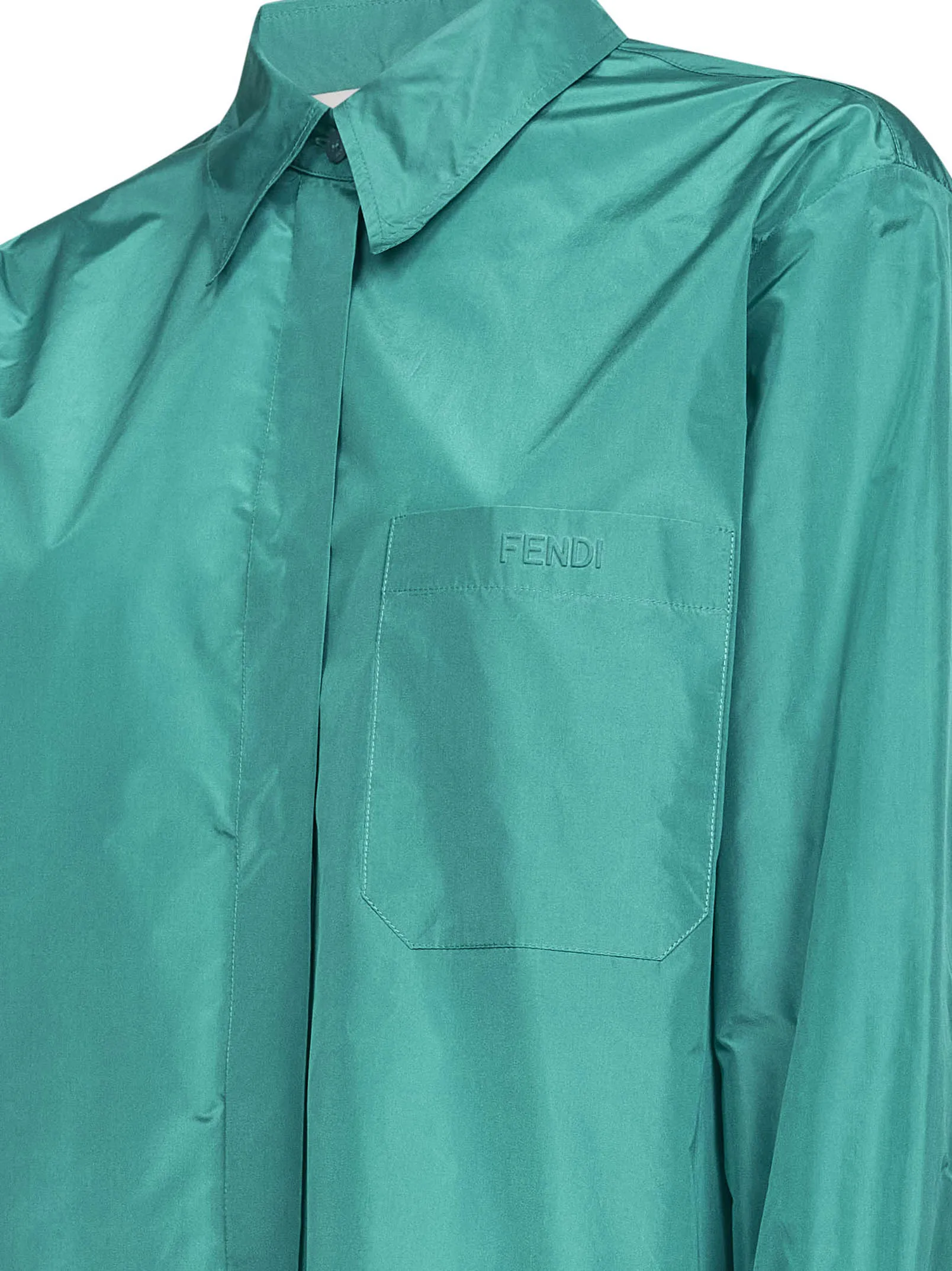 Light Blue Silk Taffeta Shirt sold by Lord & Taylor product image thumbnail 3