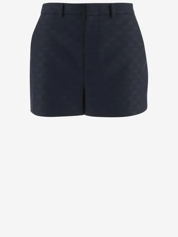 Shorts GG Cotton Blend Navy made by Gucci
