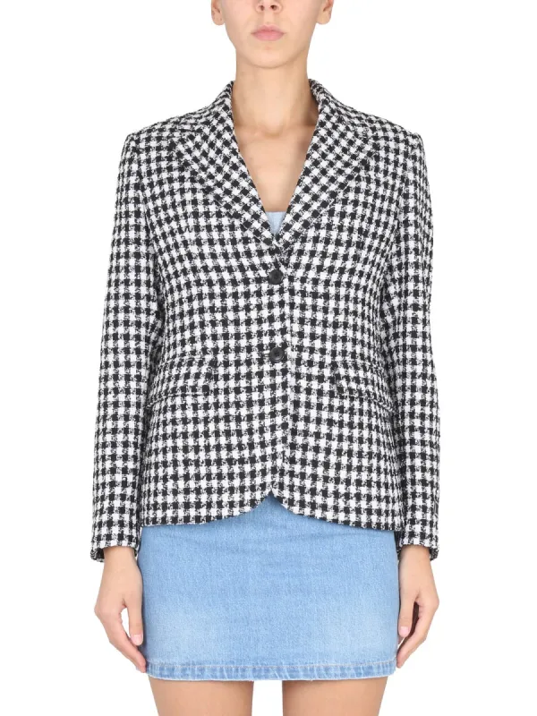 Tweed Jacket with Notched Lapels made by Versace