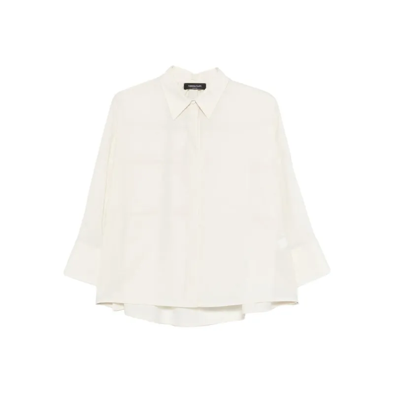 Classic Collar Cream Shirt made by Fabiana Filippi