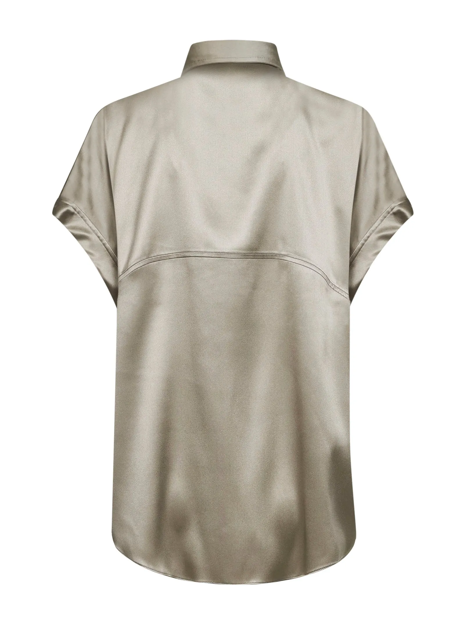 Green Stretch Satin Monili Shirt sold by Lord & Taylor product image thumbnail 2