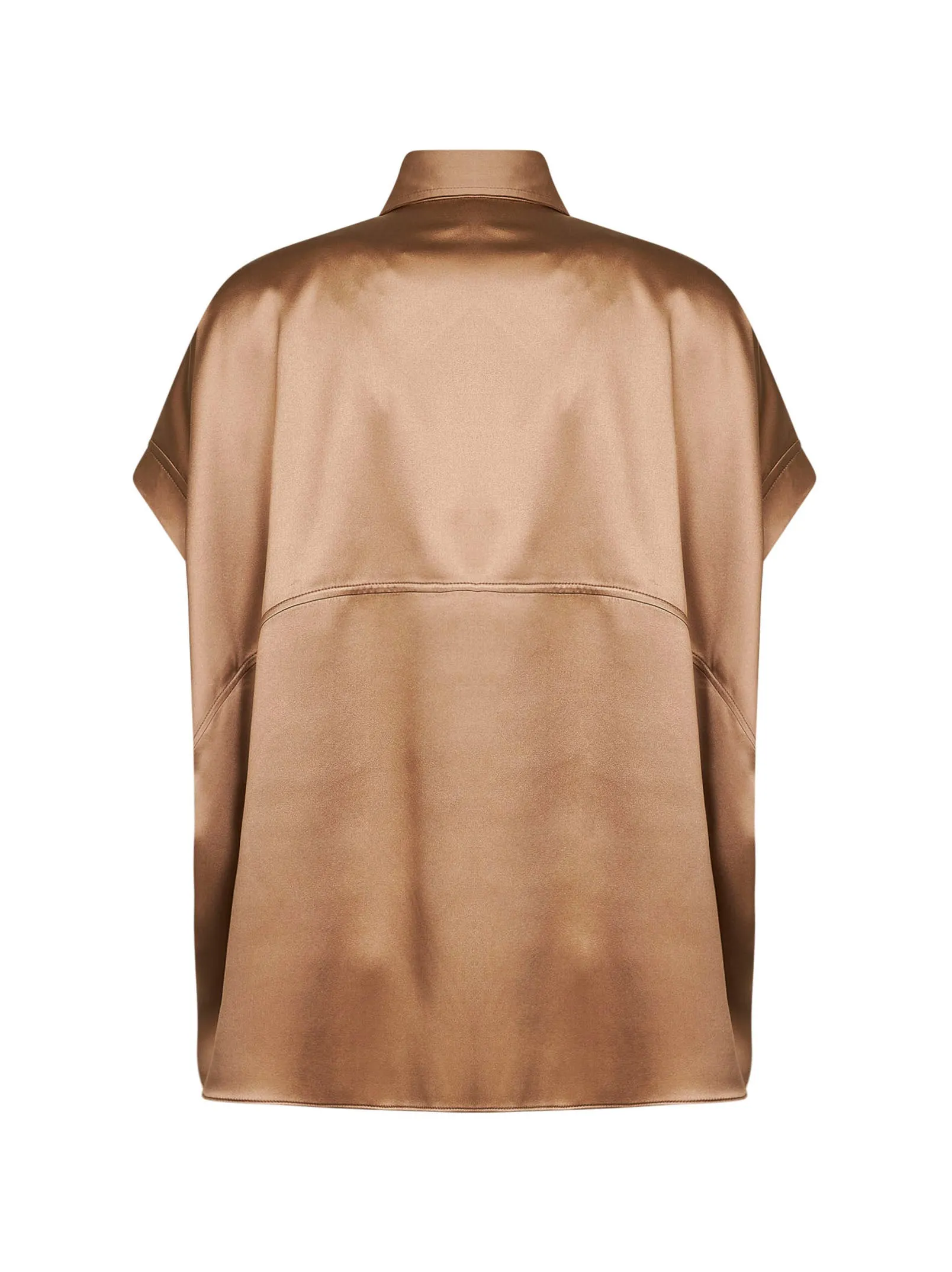 Beige Stretch Satin Monili Shirt sold by Lord & Taylor product image thumbnail 2