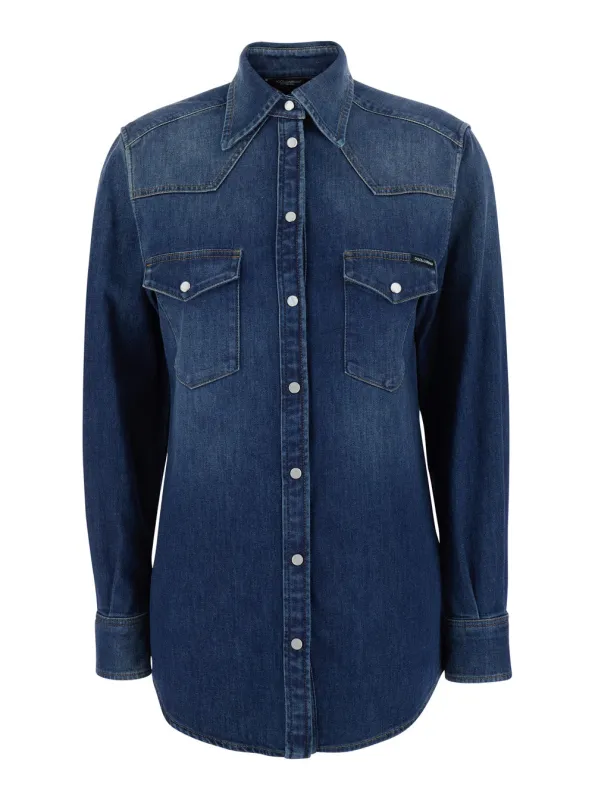 Denim Shirt Black made by Dolce & Gabanna