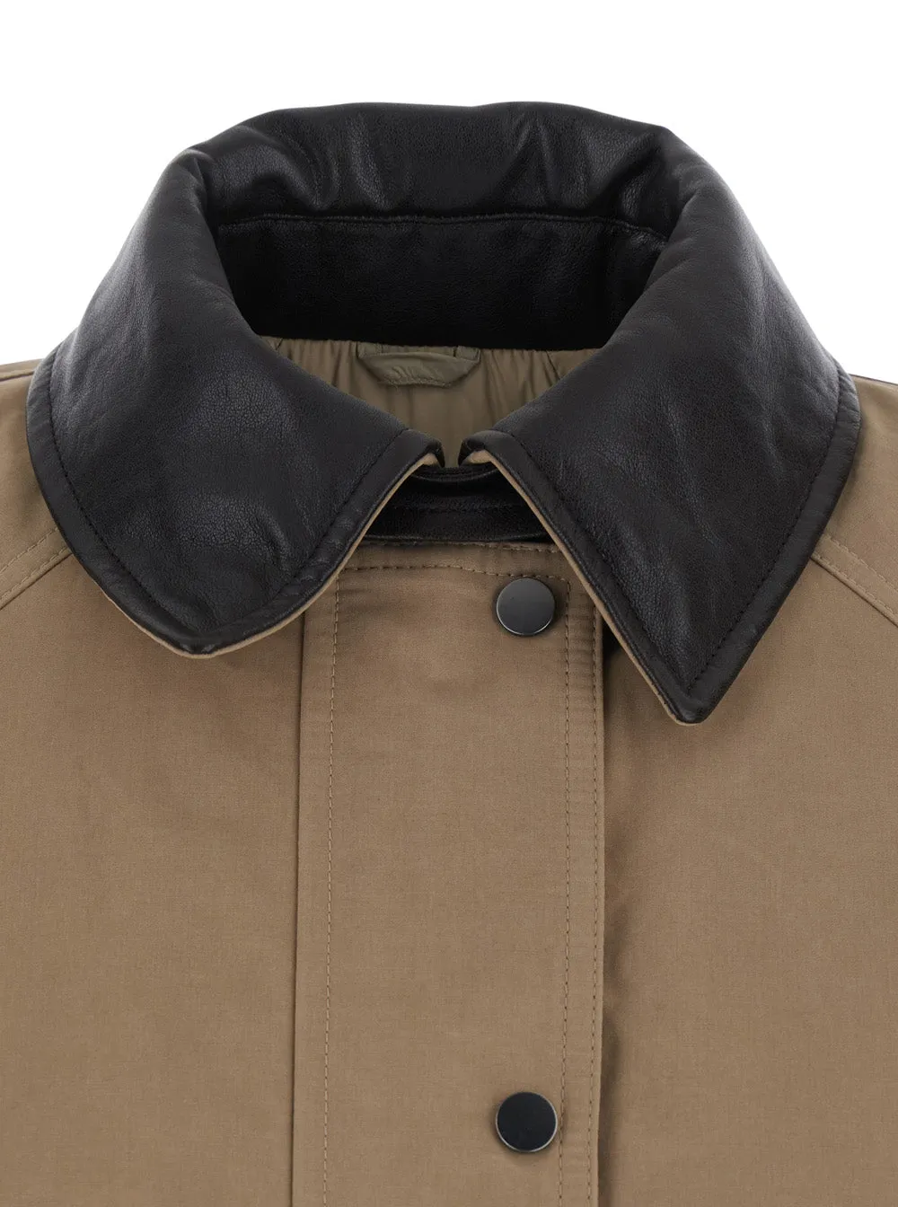 Jacket Beige with Leather Collar sold by Lord & Taylor product image thumbnail 3