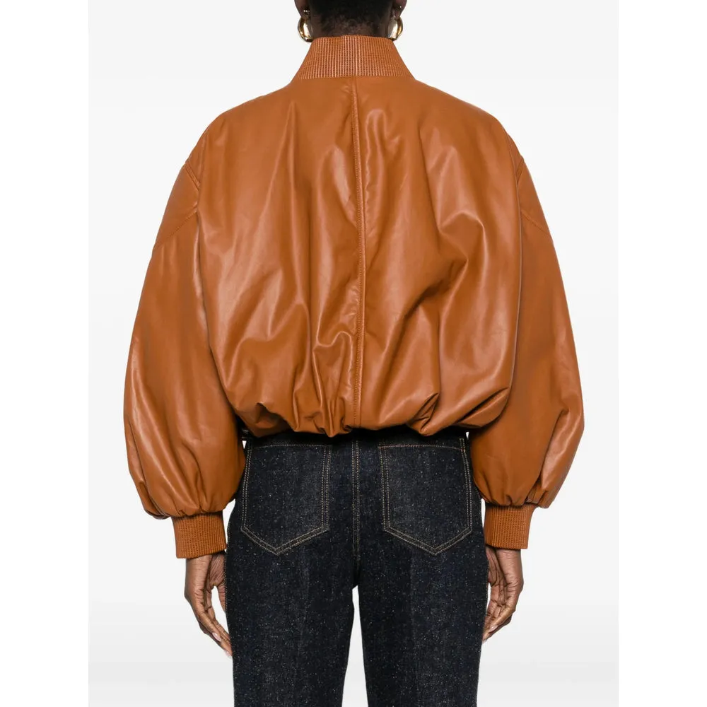 Leather Bomber Jacket Brown sold by Lord & Taylor product image thumbnail 3