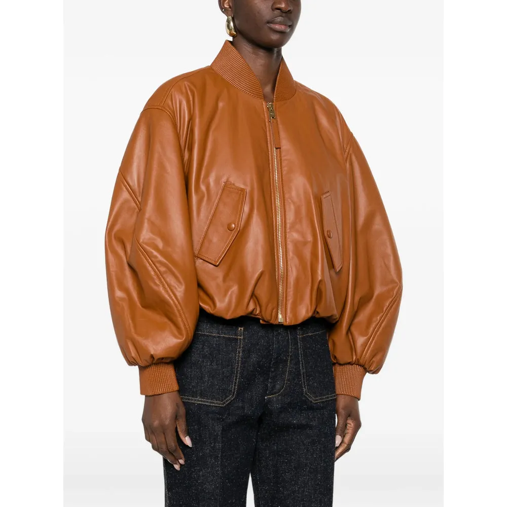 Leather Bomber Jacket Brown sold by Lord & Taylor product image thumbnail 5