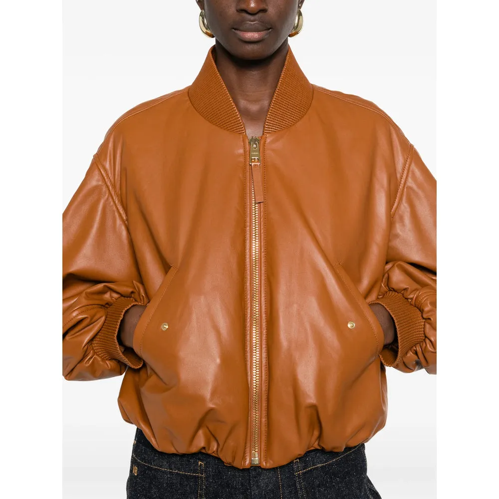 Leather Bomber Jacket Brown sold by Lord & Taylor product image thumbnail 2