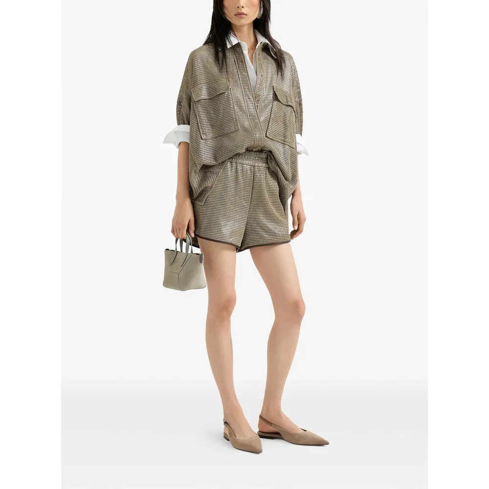 Shorts Calf Leather Neutrals/Black sold by Lord & Taylor product image thumbnail 2