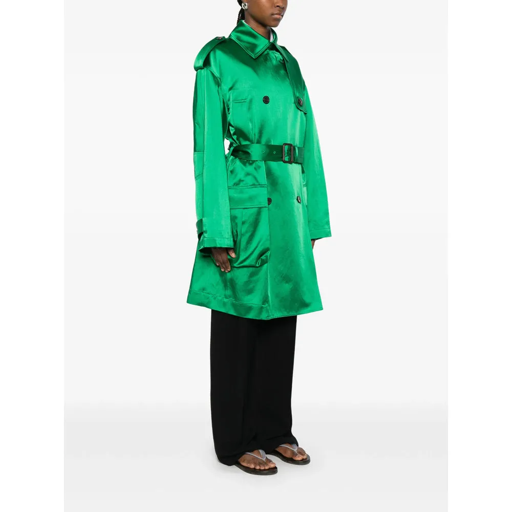 Cotton-Blend Green Coat sold by Lord & Taylor product image thumbnail 5