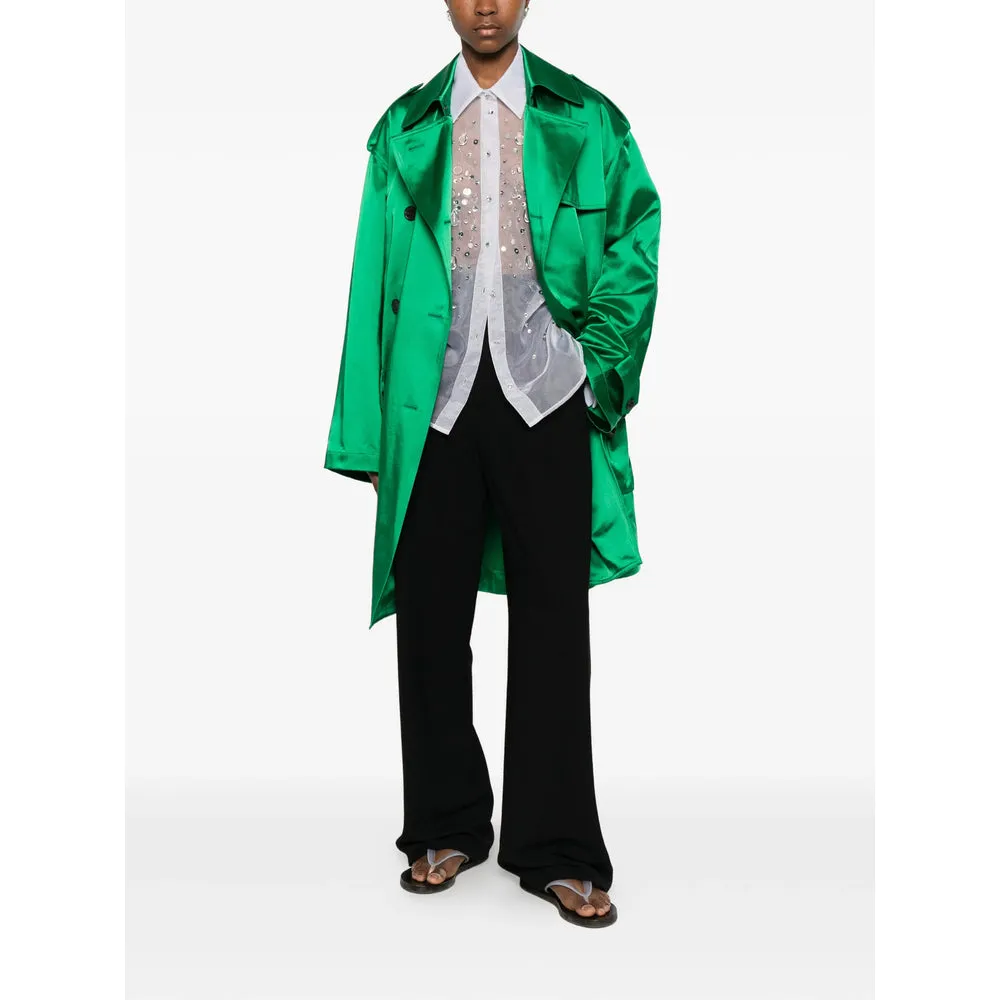Cotton-Blend Green Coat sold by Lord & Taylor product image thumbnail 3
