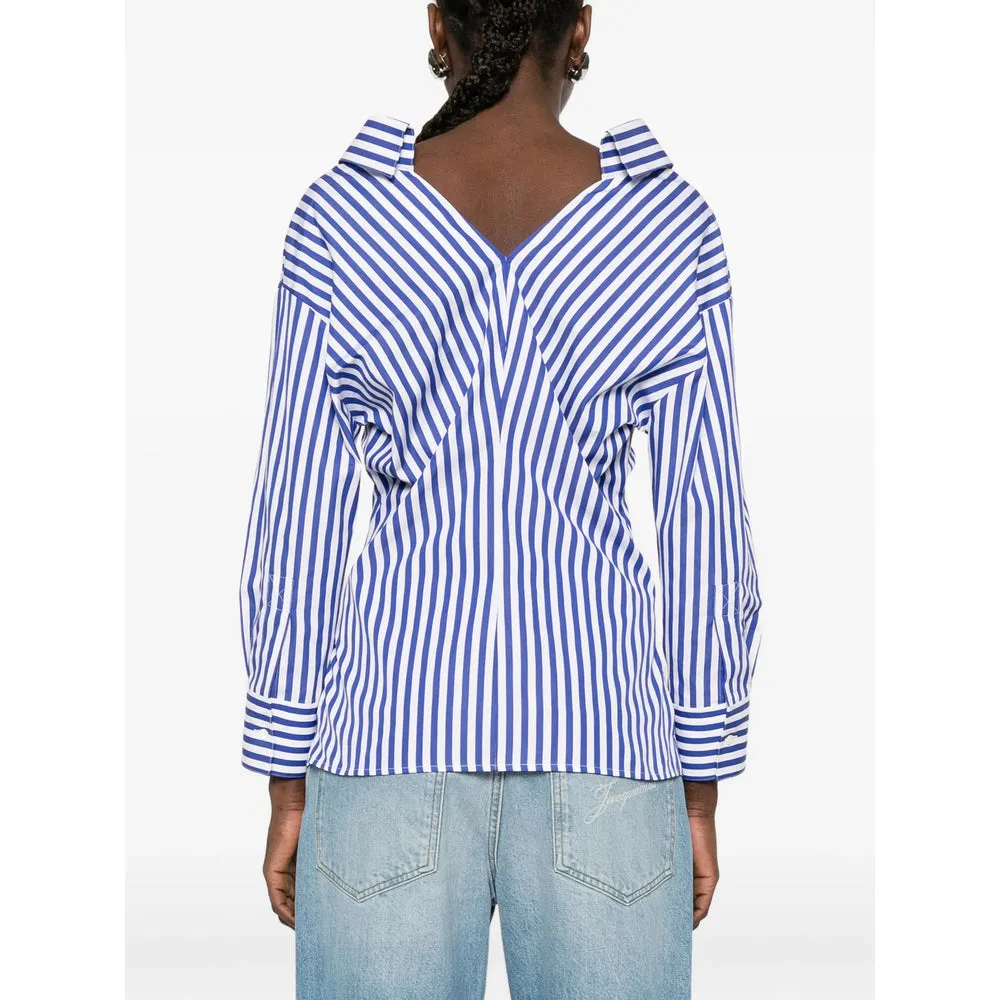 Shirt V-Neck Blue/White sold by Lord & Taylor product image thumbnail 5