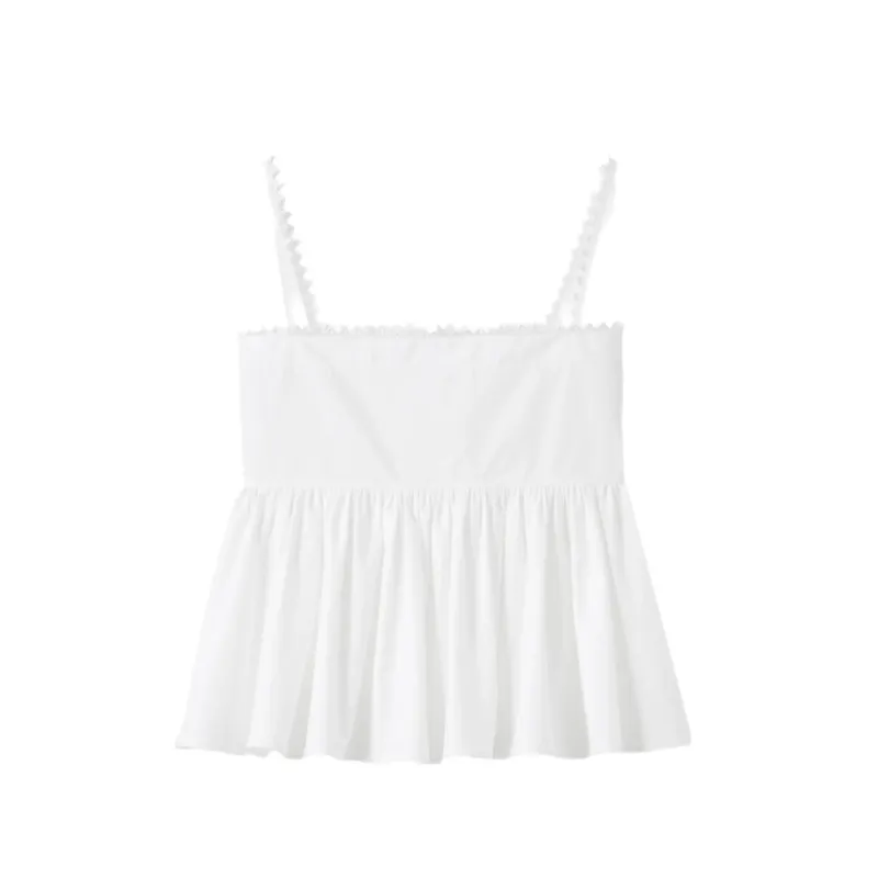 Cotton Square Neck Top White made by Jacquemus