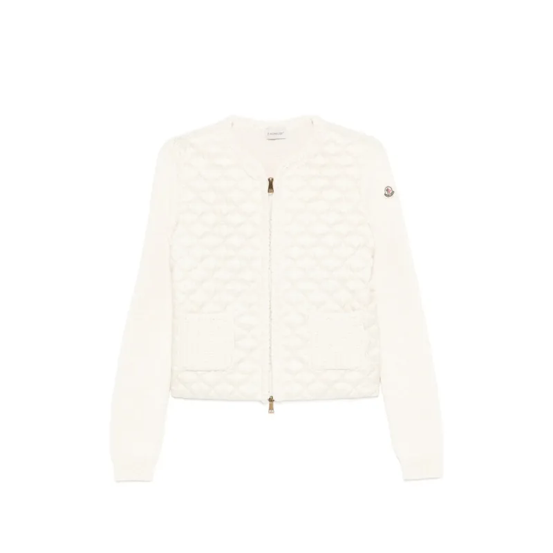 Cropped Quilted Jacket Neutrals made by Moncler