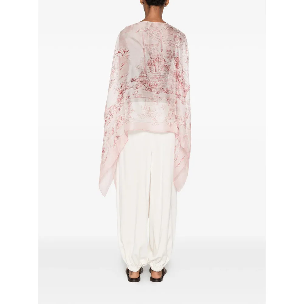 Cape in Pink Floral Silk sold by Lord & Taylor product image thumbnail 3