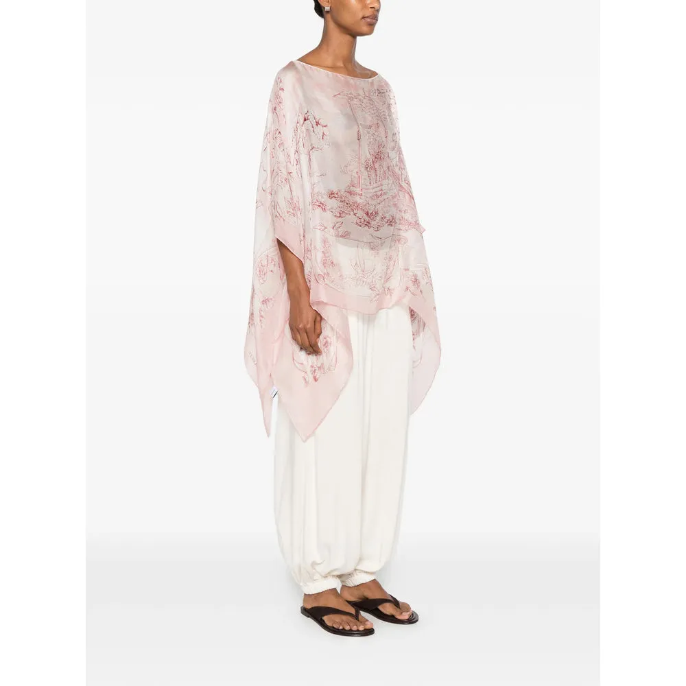 Cape in Pink Floral Silk sold by Lord & Taylor product image thumbnail 4