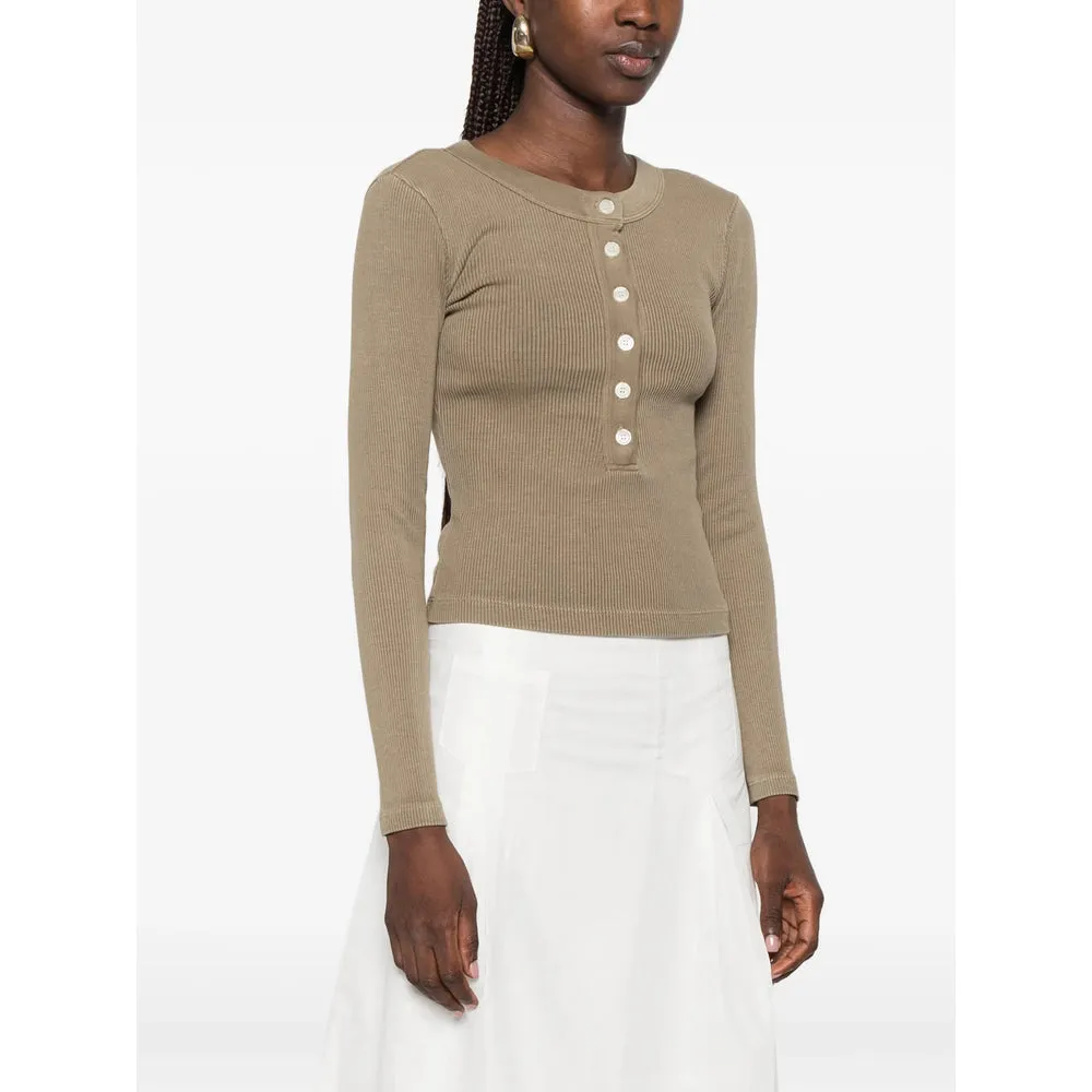 Ribbed Henley T-shirt Green sold by Lord & Taylor product image thumbnail 3