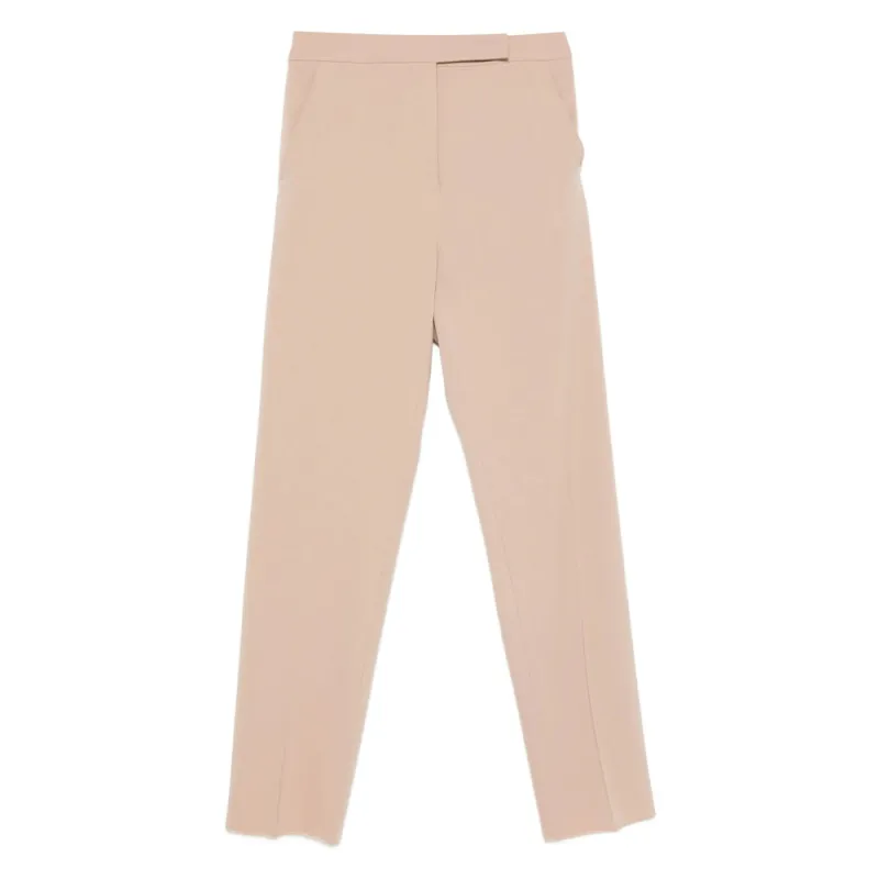Trousers Slim-Fit Virgin Wool Beige made by MaxMara