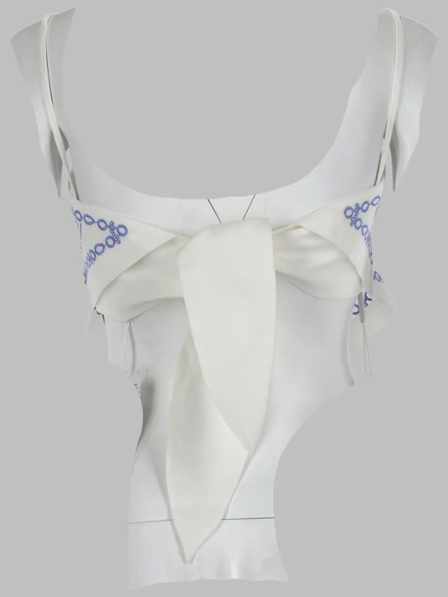 Linen Top with Embroidery White sold by Lord & Taylor product image thumbnail 2
