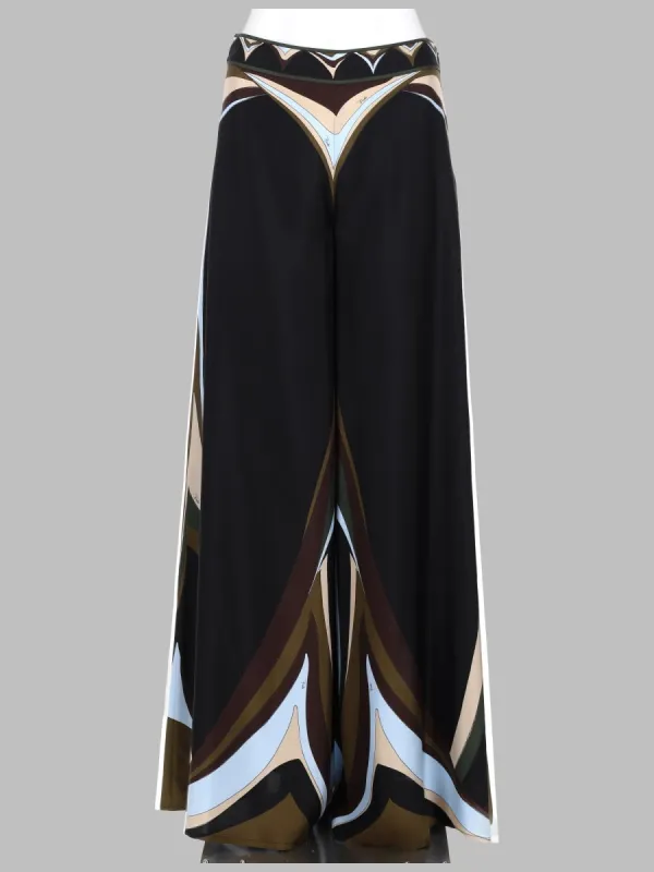 Palazzo Silk Trousers Multicolour made by Emilio Pucci