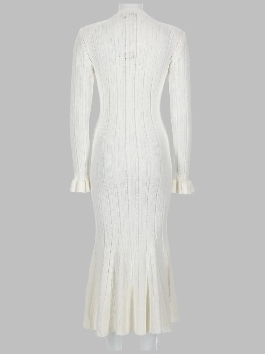 Midi Dress Pointelle Knit White sold by Lord & Taylor product image thumbnail 2