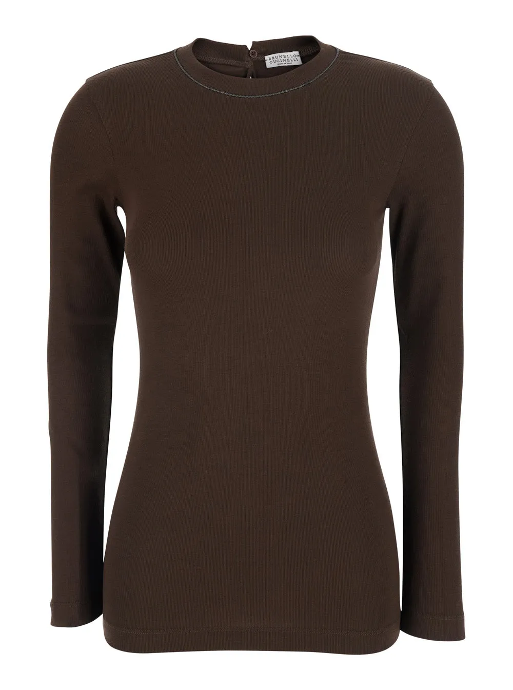 Crew Neck T-Shirt Brown sold by Lord & Taylor