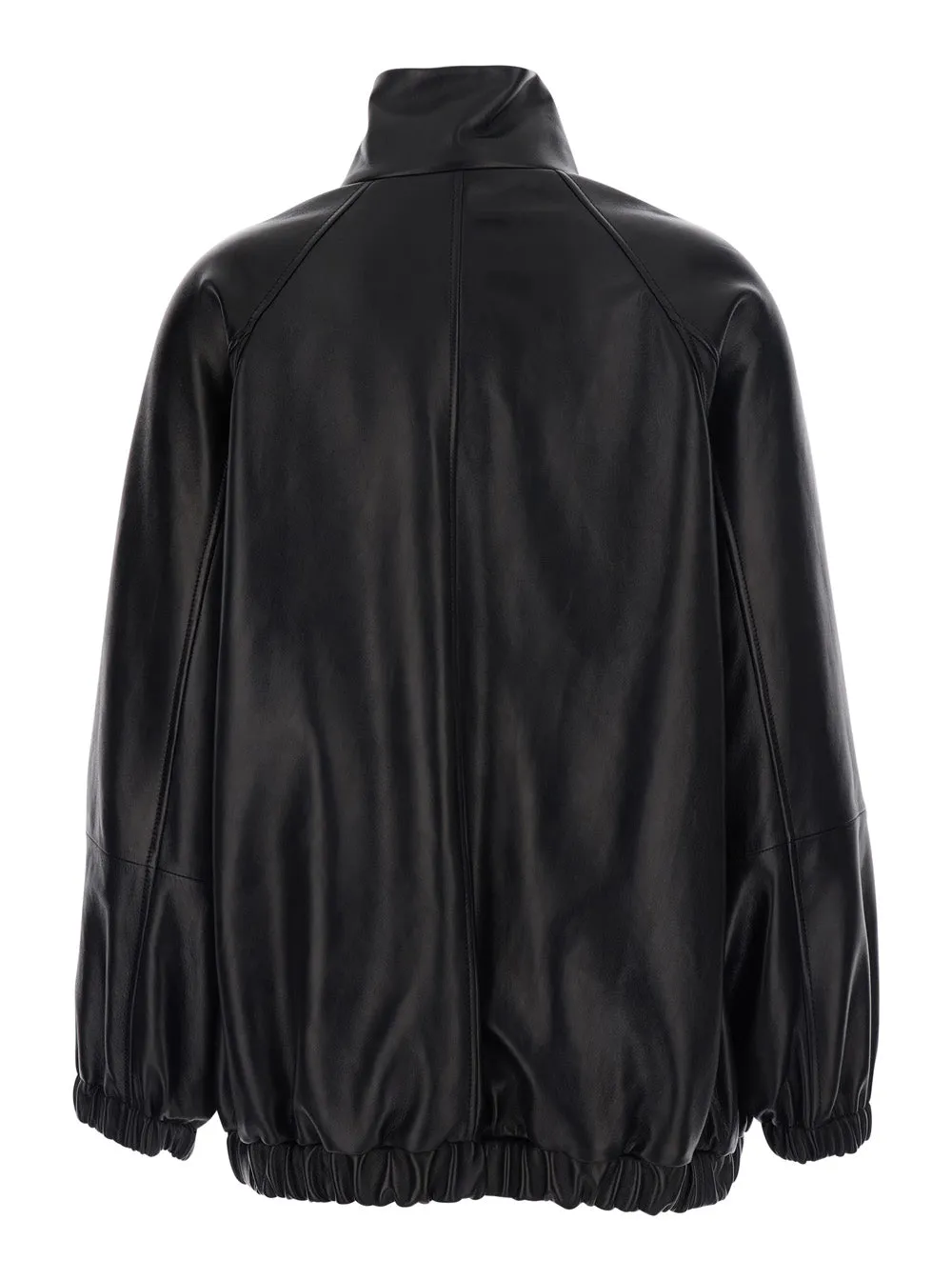 Jacket High-Collar Leather Black sold by Lord & Taylor product image thumbnail 2