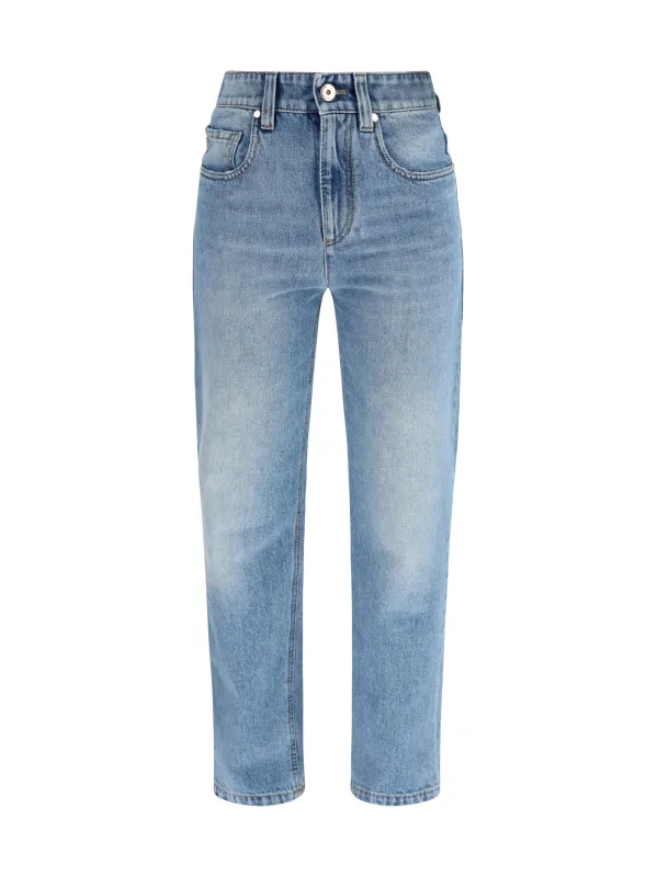 Denim Pants Retro Vintage Blue made by Brunello Cucinelli
