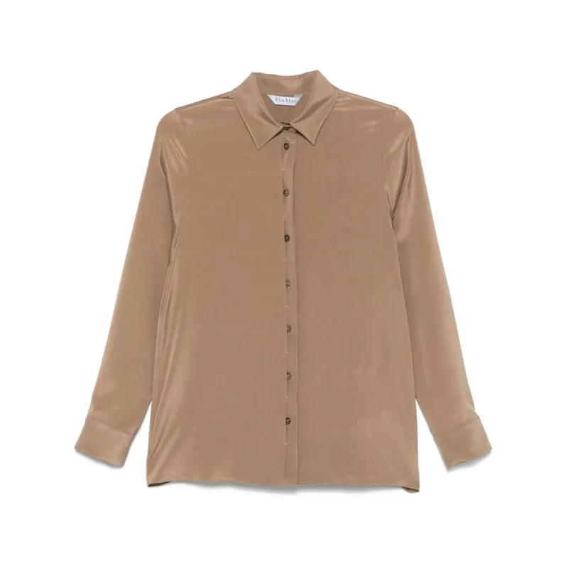 Shirt Avion Brown Silk made by MaxMara