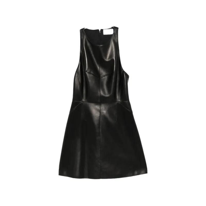Dress in Black Lambskin made by Givenchy