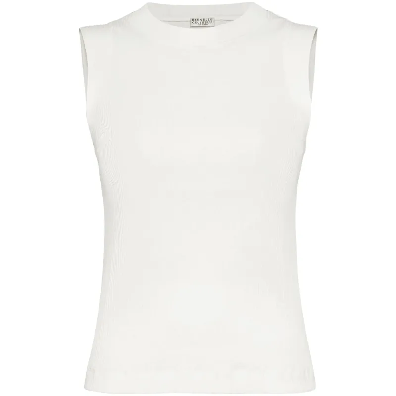 Top White Cotton made by Brunello Cucinelli