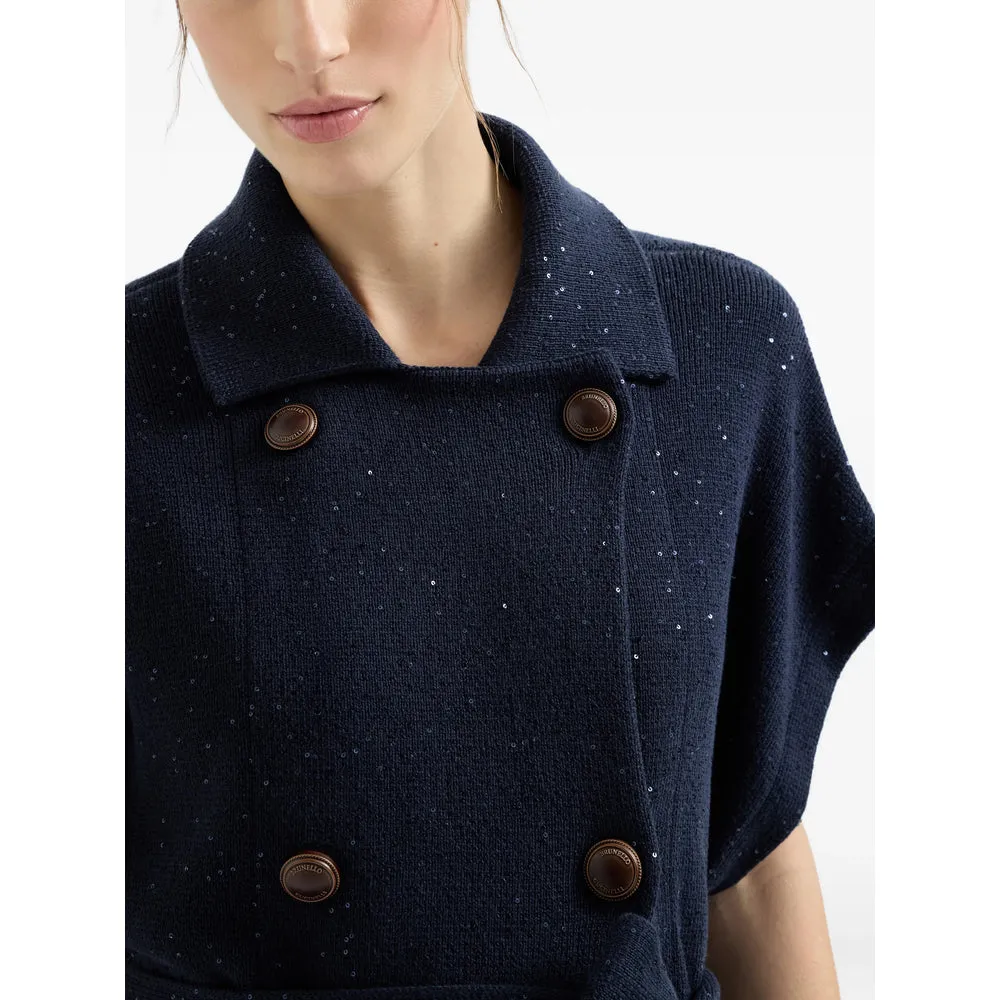 Double-Breasted Knit Cardigan Blue sold by Lord & Taylor product image thumbnail 5