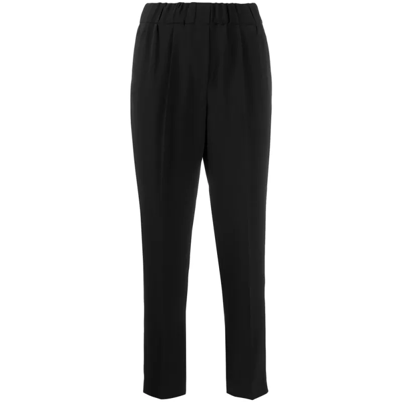 Tailored Silk Trousers Black made by Brunello Cucinelli