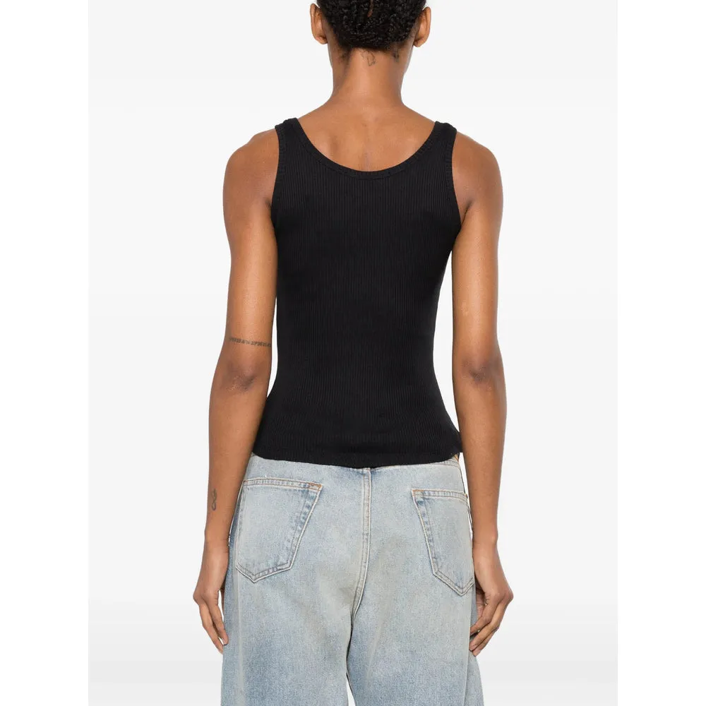 Ribbed Knit Tank Top Black sold by Lord & Taylor product image thumbnail 4