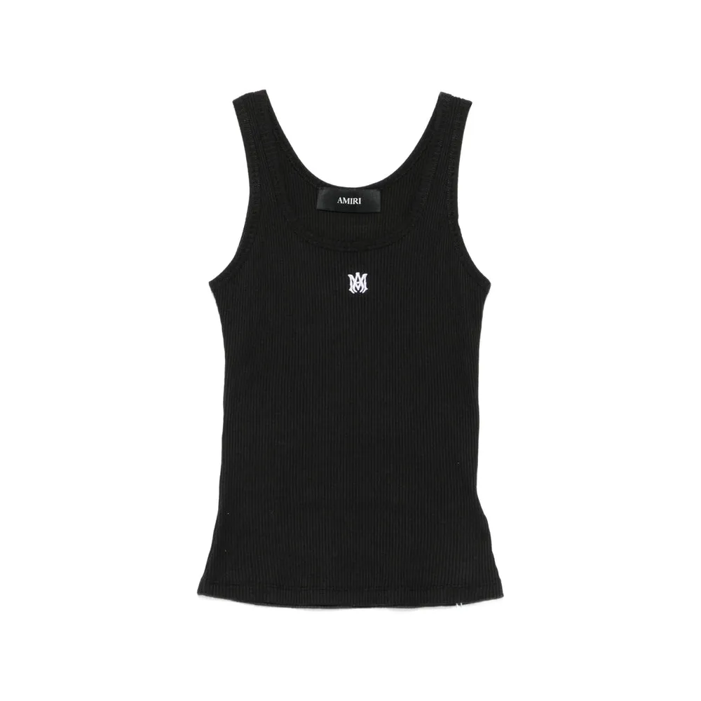 Ribbed Knit Tank Top Black sold by Lord & Taylor