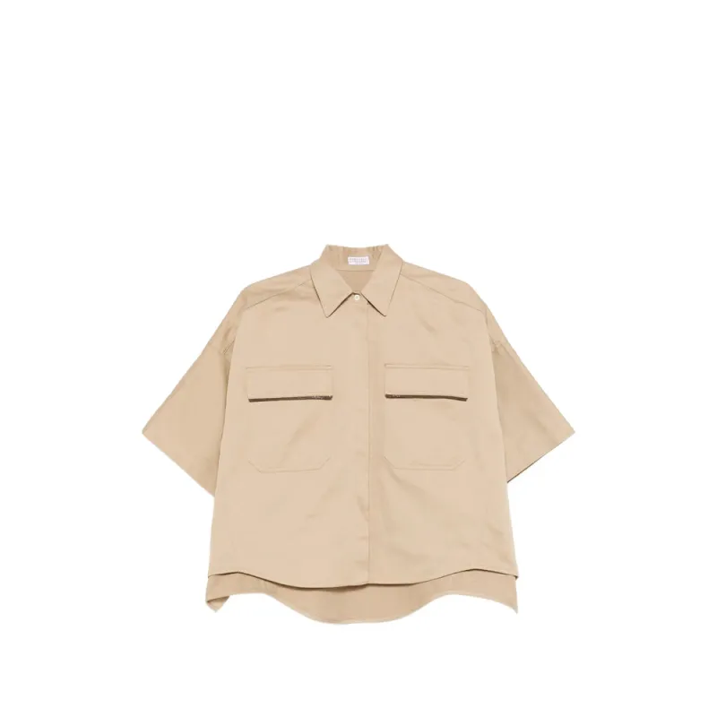 Shirt Cotton-Linen Neutrals made by Brunello Cucinelli