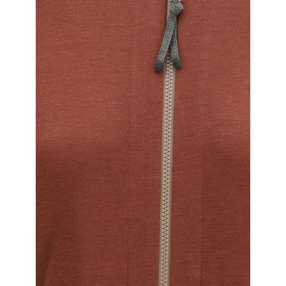 Hooded Sweatshirt Brown Silk-Cotton sold by Lord & Taylor product image thumbnail 3