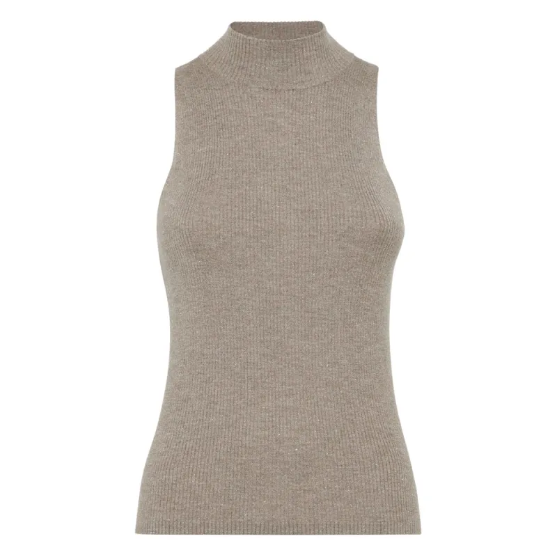 Waistcoat Brown Cashmere Blend made by Brunello Cucinelli
