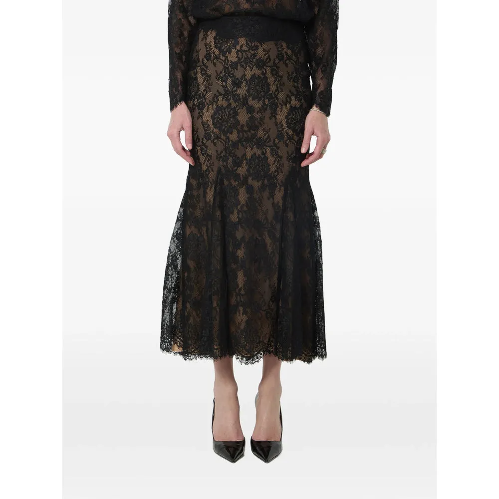 Skirt Floral Lace Mermaid Black sold by Lord & Taylor