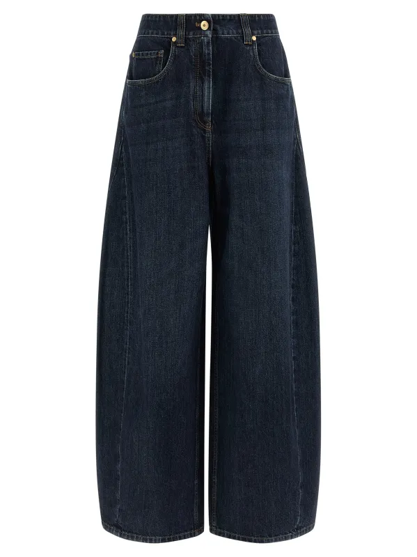 'The Wide Barrel' jeans made by Brunello Cucinelli