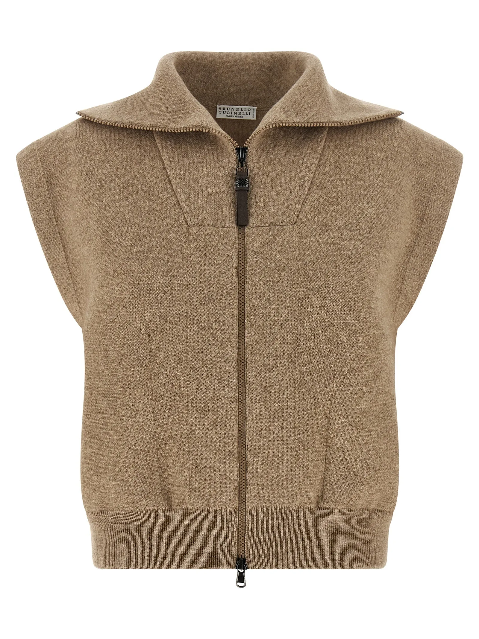 'Shiny Zipper Pull' vest sold by Lord & Taylor