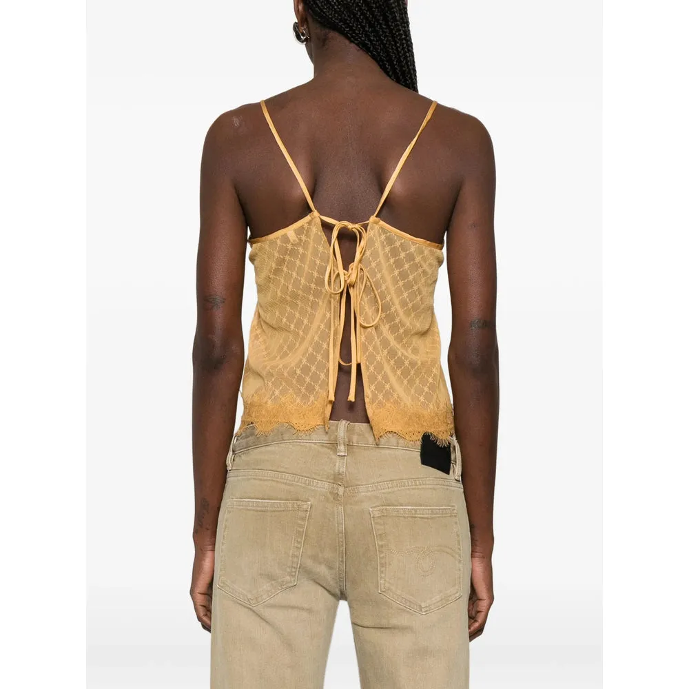 V-Neck Keyhole Blouse with Lace Trim sold by Lord & Taylor product image thumbnail 2