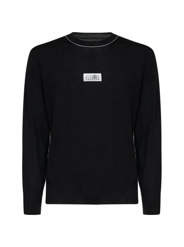 Crewneck Sweater Black Wool Blend made by Maison Margiela