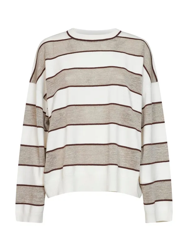 Knit Jumper Multicolour Sparkling Stripes made by Brunello Cucinelli
