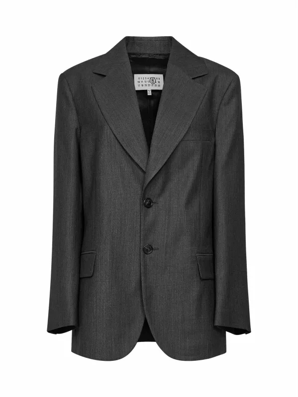 Blazer Oversized Grey Virgin Wool-Cotton made by Maison Margiela