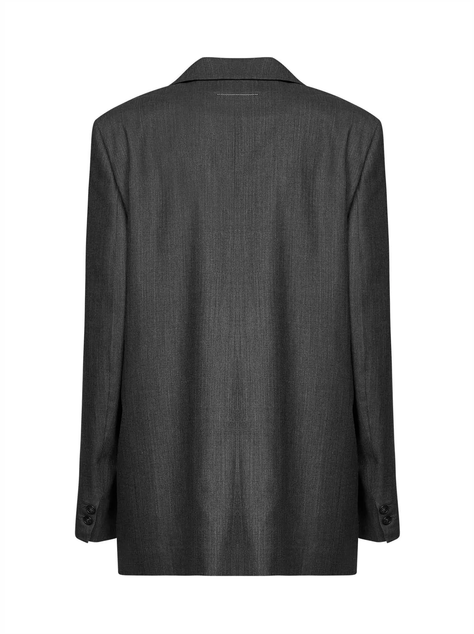 Blazer Oversized Grey Virgin Wool-Cotton sold by Lord & Taylor product image thumbnail 2