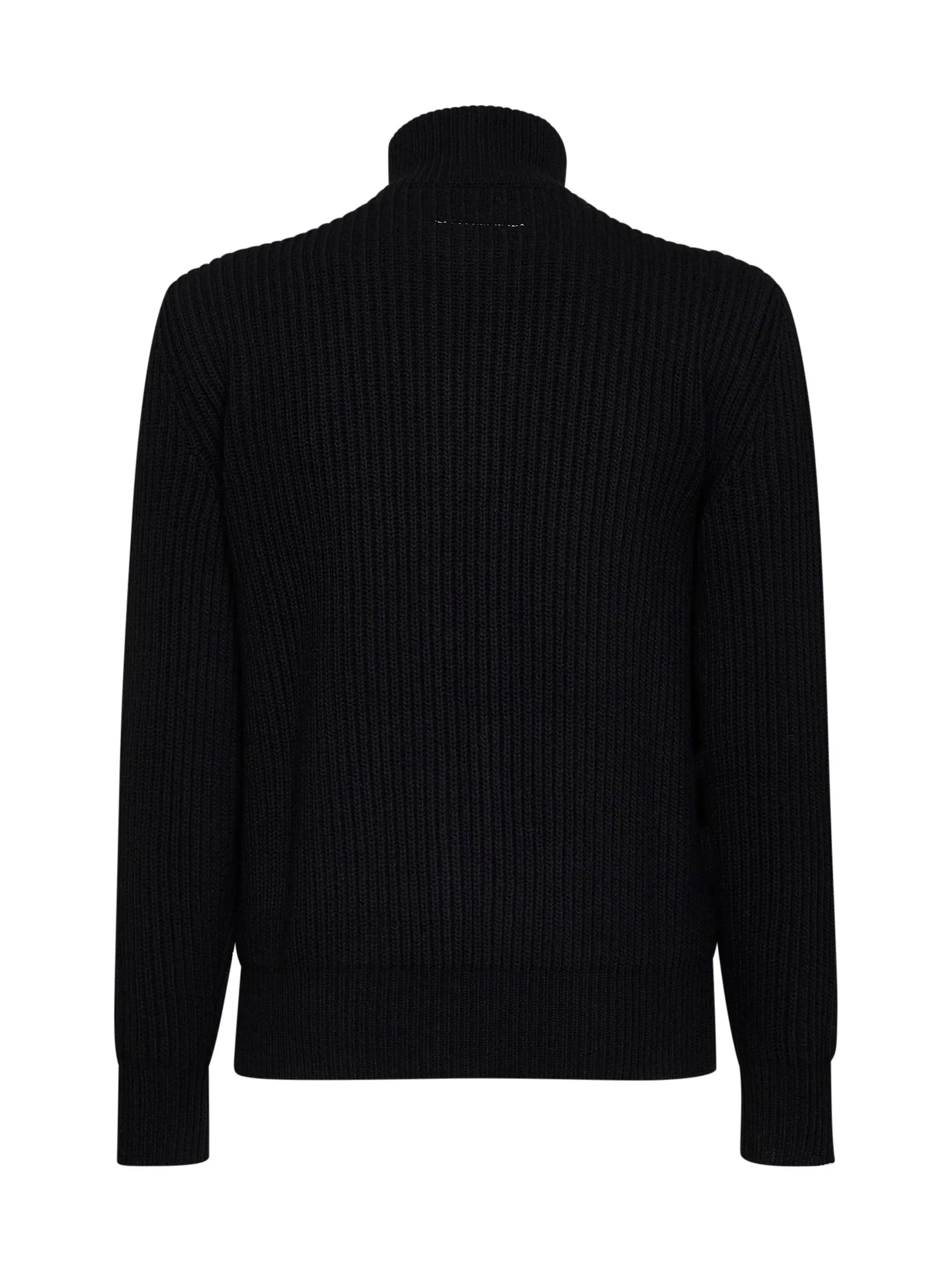 Knit Zip-Up Cardigan Black Wool Blend sold by Lord & Taylor product image thumbnail 2