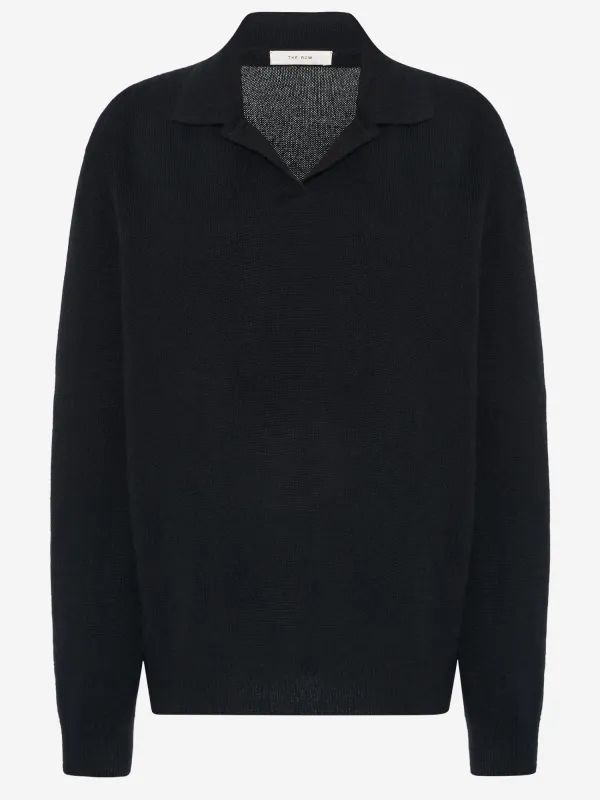 Polo Shirt Oashi Cashmere Black made by The Row